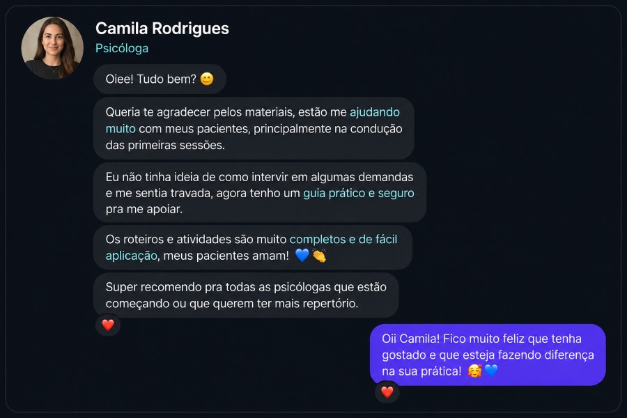 Depoimento de psicóloga